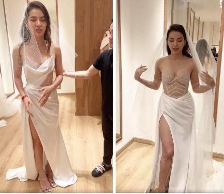 Phương Trinh Jolie diện váy cưới gợi cảm, netizen chỉ sợ lộ hàng-5
