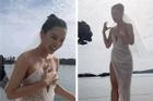 Phương Trinh Jolie diện váy cưới gợi cảm, netizen chỉ sợ 'lộ hàng'