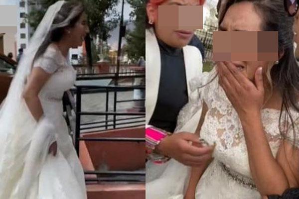 Đám cưới diễn ra linh đình, cô dâu sờ tay lên đầu chồng rồi ngất xỉu-2