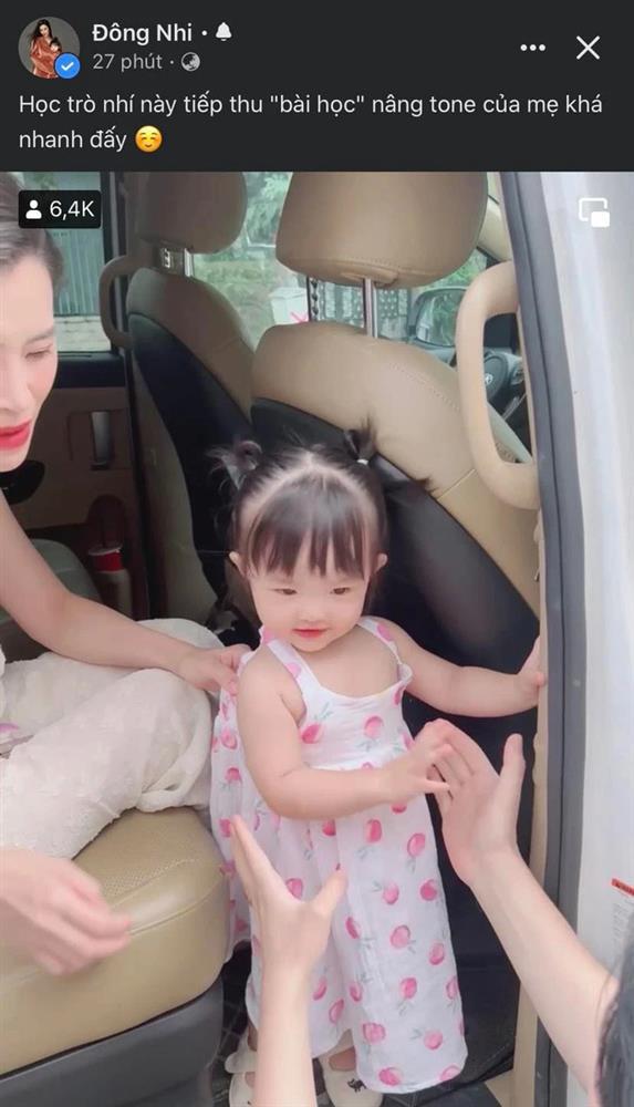 Đông Nhi dạy con gái nói, vừa cất tiếng đã khiến bố xúc động-1