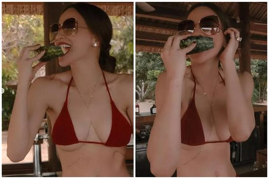 Mẹ 3 con Hà Hồ 'đốt mắt' với bikini khoe 'báu vật trời ban'