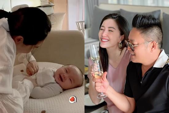 Ảnh rõ mặt quý tử của Bảo Thy và chồng đại gia