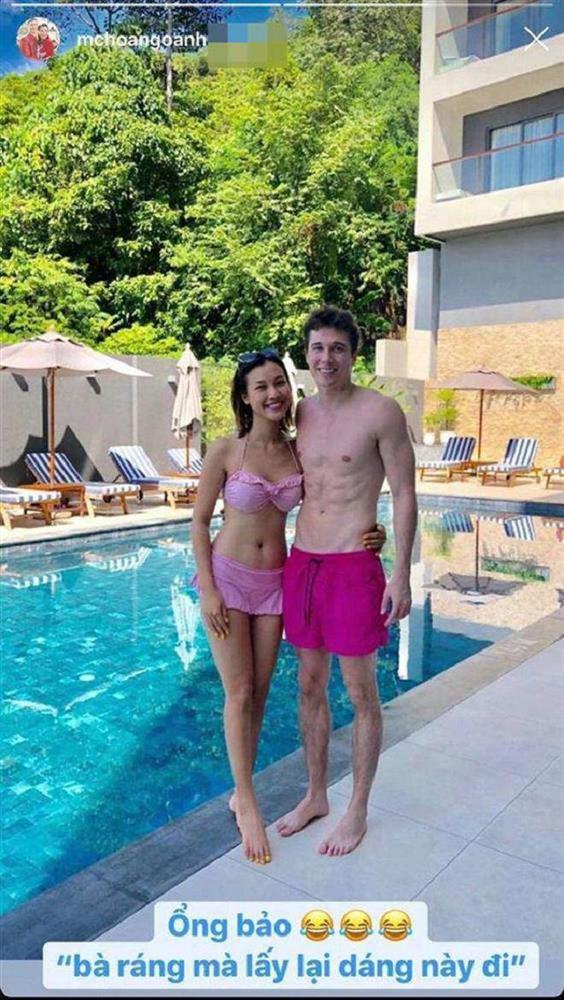 Hoàng Oanh thả rông phơi lưng trần sau khi bị chồng Tây chê bà đẻ-5