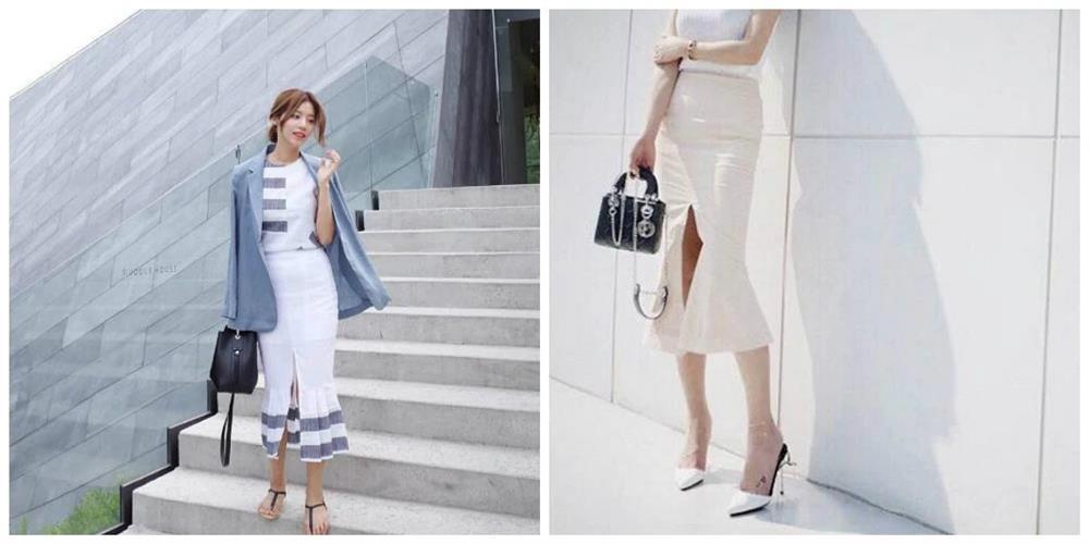 3 kiểu chân váy đuôi cá, chị em công sở xúng xính mix đồ không chán-9