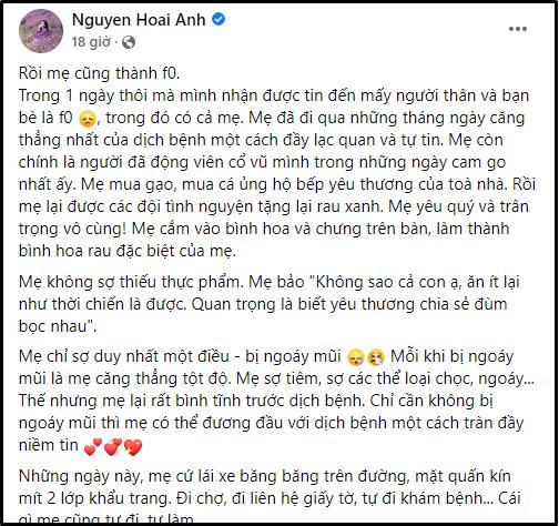 Mẹ ruột BTV Hoài Anh thành F0, làm 1 điều cảm động-1