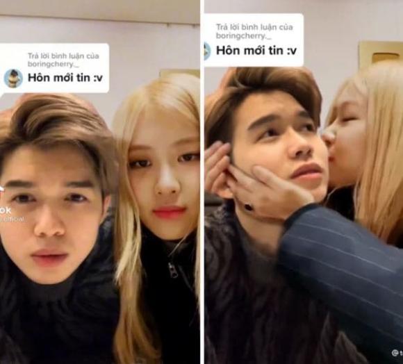 Dân mạng truyền nhau clip trai Việt được Rosé (Blackpink) hôn má-1
