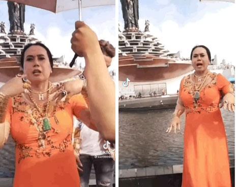 Xôn xao du khách đeo 2kg vàng lễ chùa, liên tục hét vì sợ bị giật-1