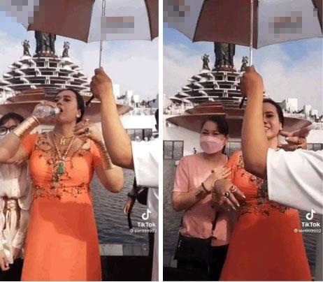 Xôn xao du khách đeo 2kg vàng lễ chùa, liên tục hét vì sợ bị giật-2