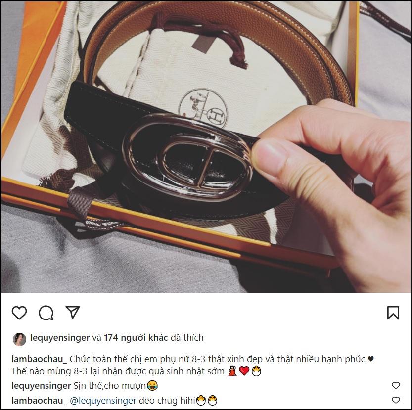 Lệ Quyên chơi độc tặng quà Lâm Bảo Châu ngày 8/3-2