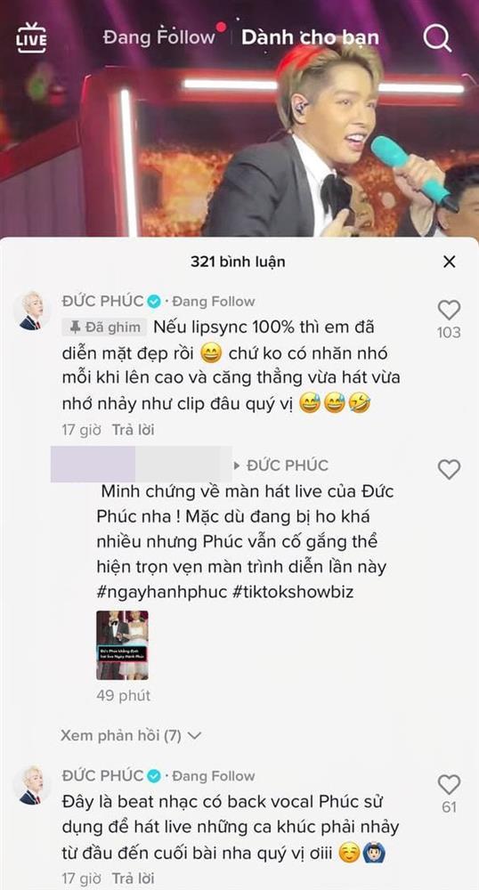 Đức Phúc đáp trả bị cáo buộc hát nhép khi diễn live Ngày Đầu Tiên-4