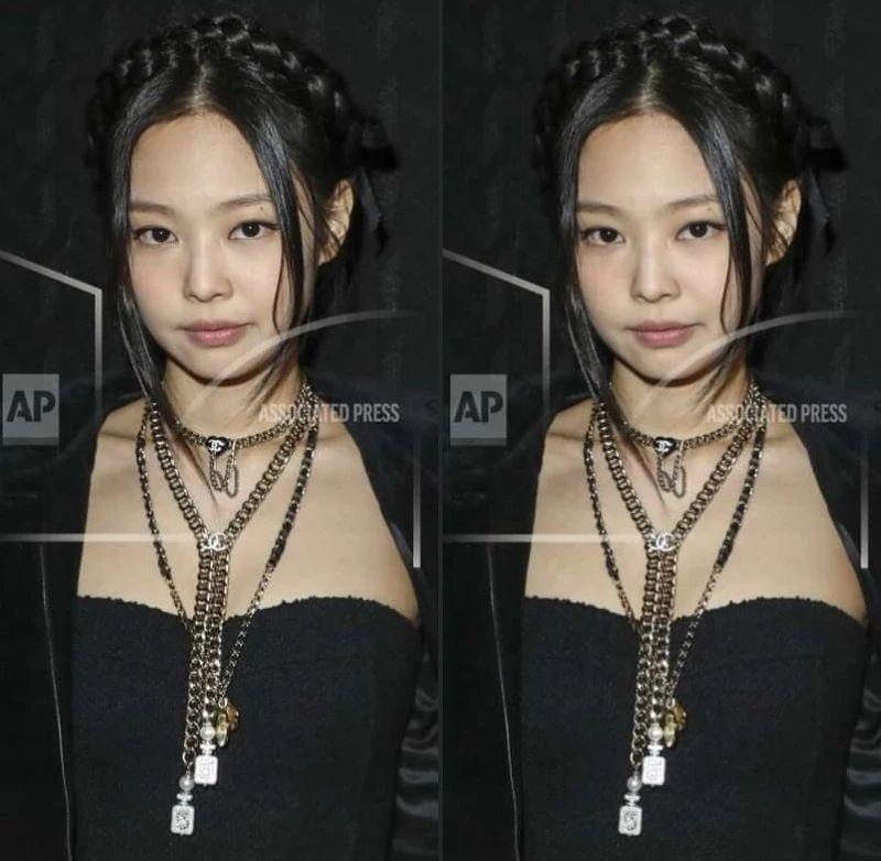 Jennie cưa sừng với bộ cánh nữ sinh tại show Chanel-4