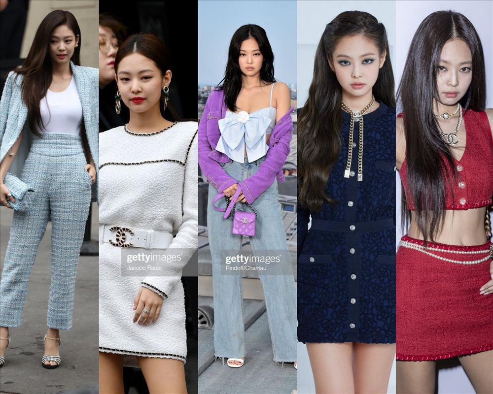 Jennie cưa sừng với bộ cánh nữ sinh tại show Chanel-8