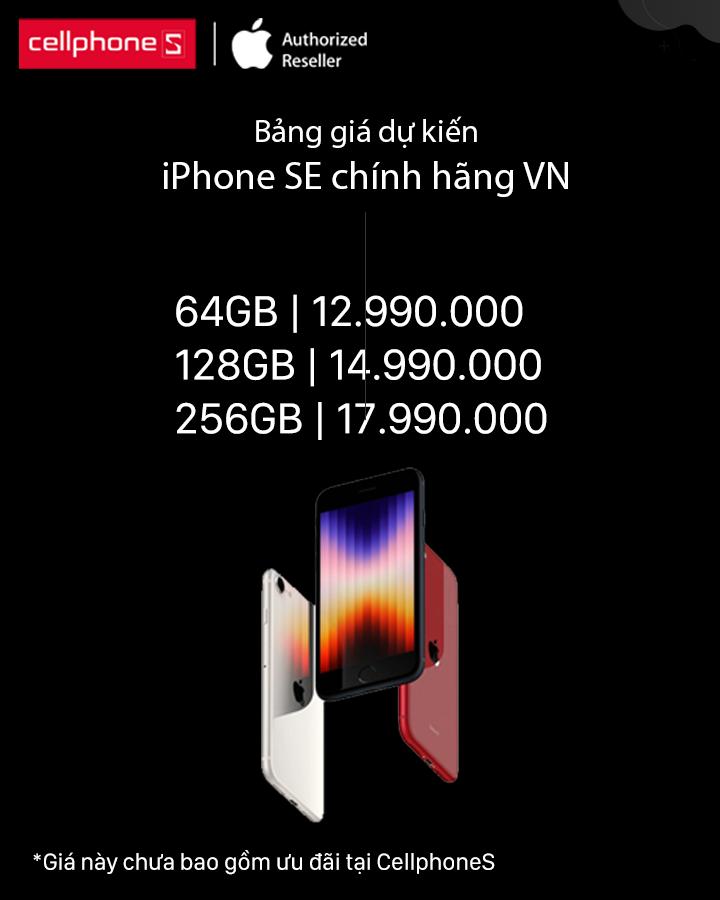 iPhone SE 3 giá từ 11 triệu đồng tại Việt Nam-1