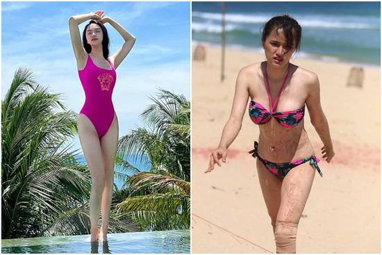 Cùng mặc bikini nhưng Hương Giang hiện tại và ngày xưa khác lắm