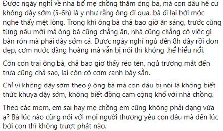 Ngày nghỉ ngủ nướng, nàng dâu bị mắng không biết đồng cam cộng khổ-1