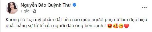 Quỳnh Thư lại đá xéo: Phụ nữ đẹp nhờ có đàn ông tốt bên cạnh-1