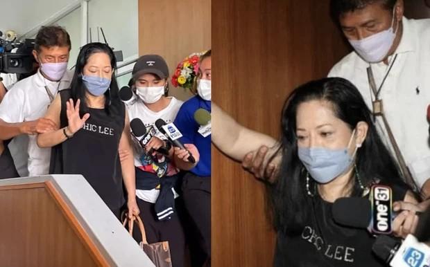 Mẹ Tangmo Chiếc Lá Cuốn Bay ngất xỉu trước câu hỏi của phóng viên-2