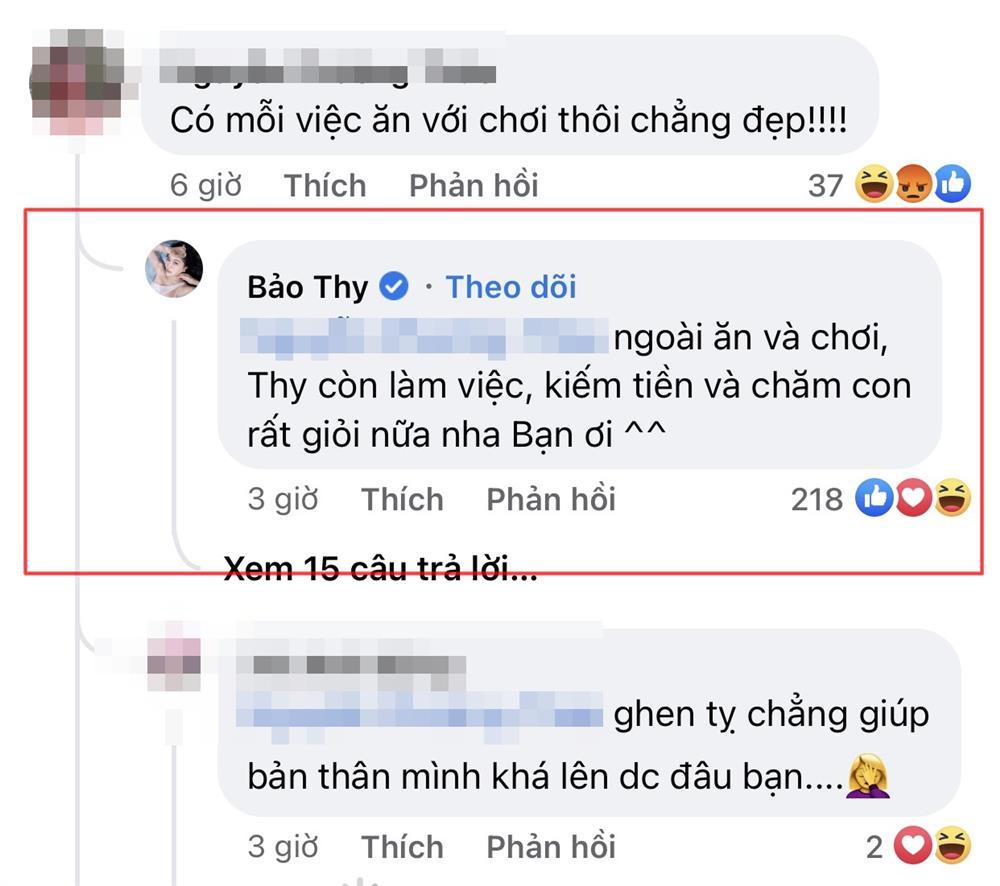 Bảo Thy phản pháo khi bị mỉa đẻ xong chỉ ăn với chơi nên mới đẹp-2