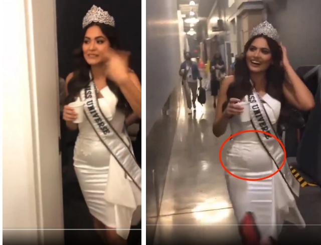 Miss Universe 2020 bịt kín mỡ bụng khi copy Kim Kardashian-9