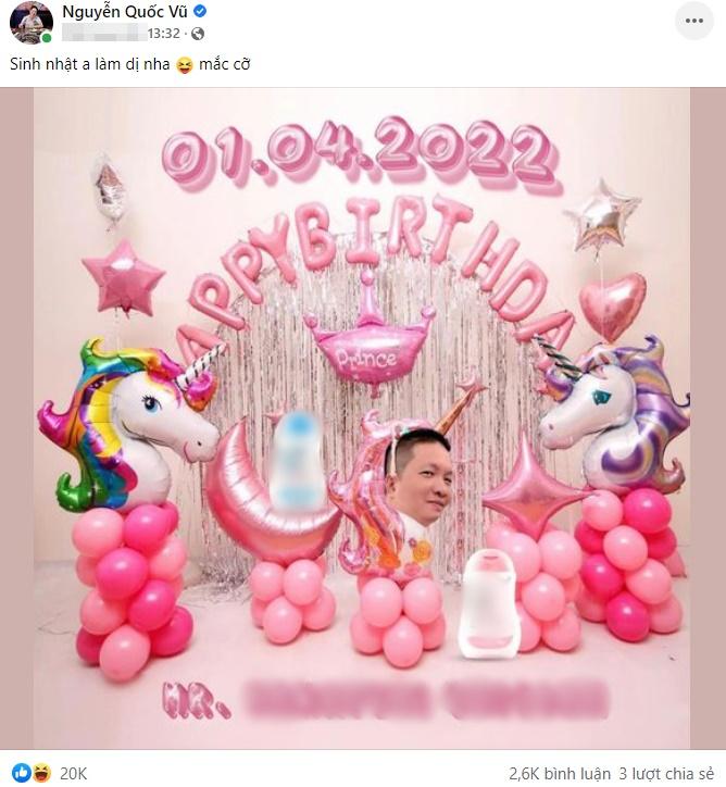 CEO Nguyễn Quốc Vũ nhá hàng sinh nhật, concept ngượng chín mặt-2