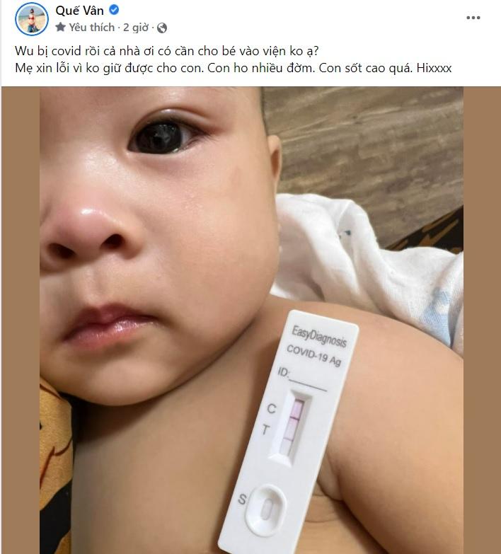 Quý tử 8 tháng tuổi mắc Covid-19, Quế Vân khẩn cầu giữa đêm-2