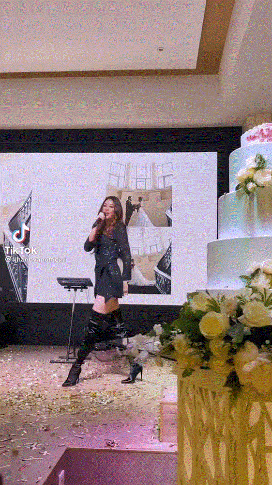 Hoa hậu Khánh Vân đi đám cưới: Hát nhạc remix quẩy banh nóc-1