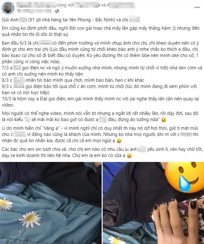 Xôn xao quản lý tán gái bất thành quay xe chê đằng gái ngực lép-1