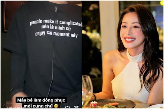 Chi Pu khoe áo in logo câu nói nửa Tây nửa ta 'enjoy cái moment'