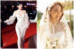 Minh Hằng diện váy cưới 350 triệu đồng tỏa sáng như 'nữ thần'