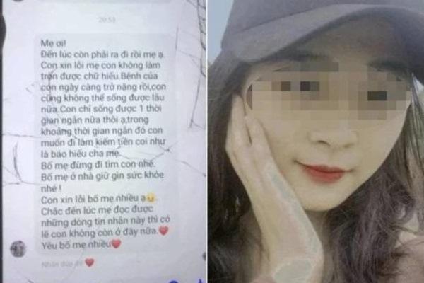 Ha Tinh female student mysteriously disappeared, leaving a message to read with tears