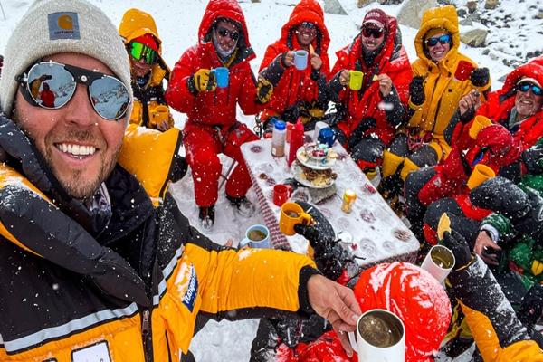 Climb to the top of the highest mountain in the world to drink tea