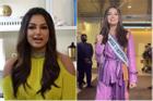 Miss Universe 2021 trở về Ấn Độ với vòng eo như mang thai