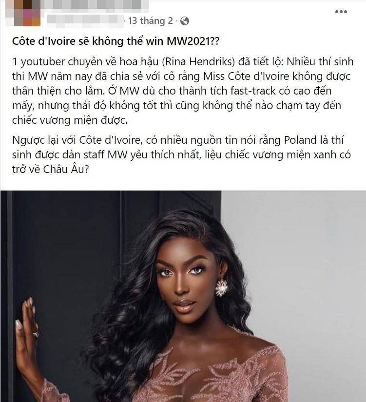 Ứng viên mạnh nhất Miss World 2021 trượt vương miện vì thái độ?-3