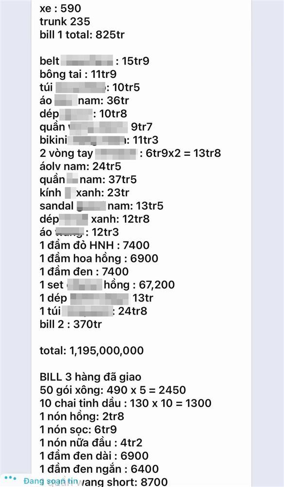 Shocked 1 time bill of Doan Di Bang's misty shopping-1