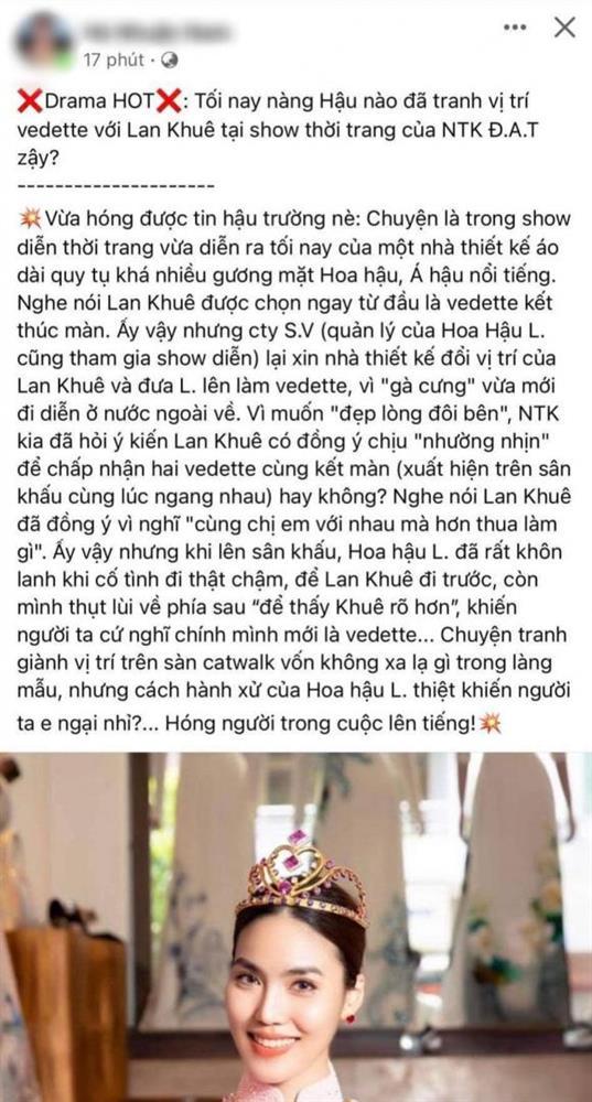 Lan Khuê bị một hoa hậu tên L chèn ép vị trí vedette?-1