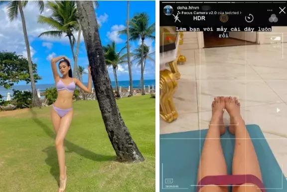 Đỗ Thị Hà vi vu ở Mỹ mà dân mạng chỉ dán mắt vào cặp giò bạc tỷ-8