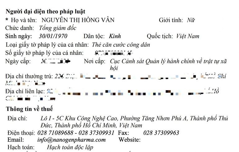 Mr. Ho Nhan transferred the position of General Director of Nanogen to his wife-3