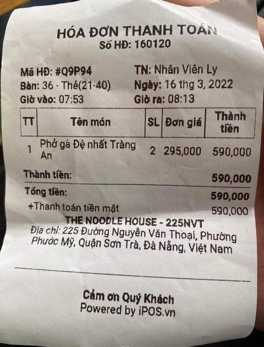 Tranh cãi tô phở giá 300k ở Đà Nẵng: Nhà hàng lên tiếng-1