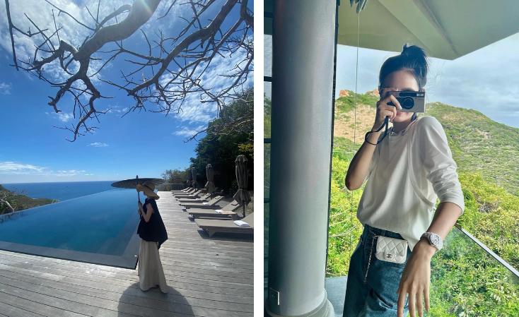 Hiền Hồ hễ đi nương tựa ở resort 6 sao là khoe thân miết-1