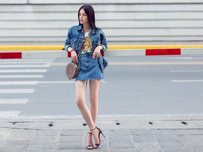 Mix clothes with beautiful jeans, don't ask like Minh Hang, Chi Pu-8
