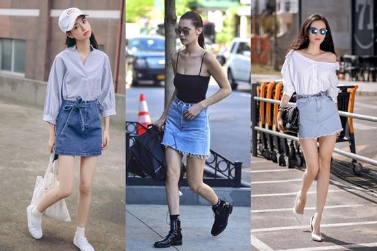 Muốn mix đồ đẹp với chân váy jeans thì hãy sắm ngay các kiểu áo này!