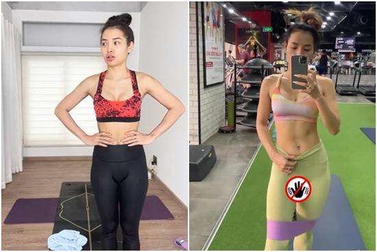 Phương Trinh Jolie livestream tập yoga quần bó chịt 'tam giác mật'