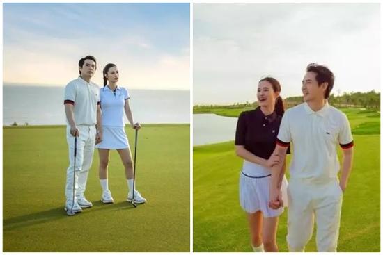 Đông Nhi lên 'hot search' vì nương tựa Ông Cao Thắng ở sân golf