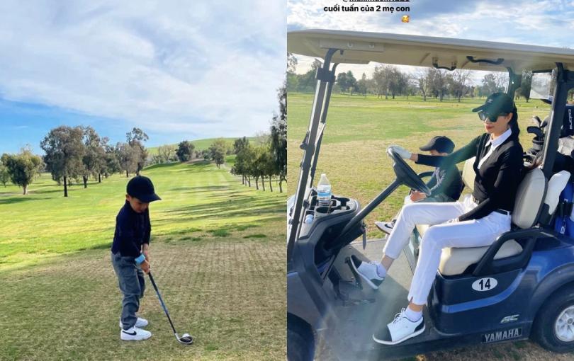 Phạm Hương hễ chơi golf là kín mít, khác hẳn dàn Hậu quê nhà-5