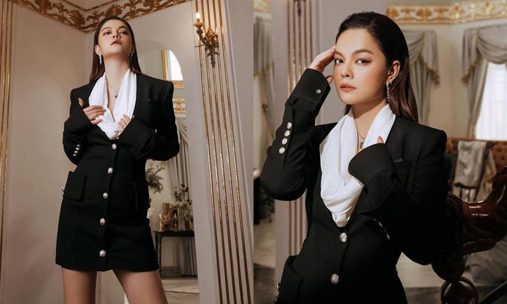 Chiêu diện đồ đen giấu bụng bầu to tướng của Phạm Quỳnh Anh-10