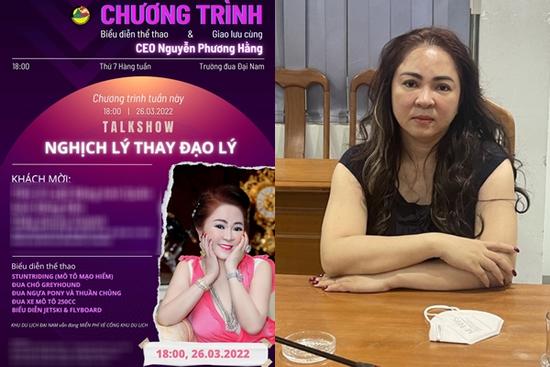 Trước khi bị bắt, bà Nguyễn Phương Hằng vẫn thông báo talkshow