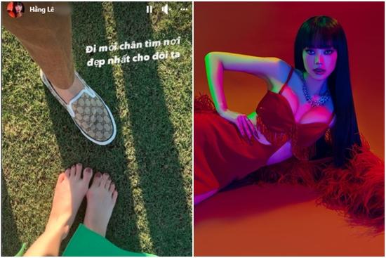 Minh Hằng khoe bàn chân xương xẩu bên chồng tương lai