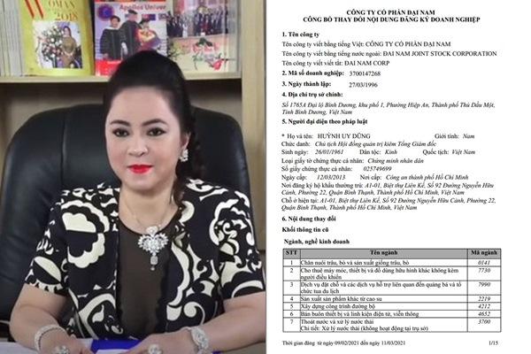 Nguyen Phuong Hang’s real title in Dai Nam before being arrested