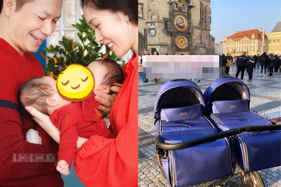 Vợ chồng 'Shark' Hưng đi du lịch, ngất nhìn giá xe đẩy 2 quý tử