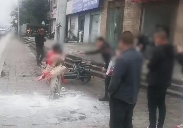The groom was stripped of his clothes by his friends and tied to a cold outdoor power pole-1